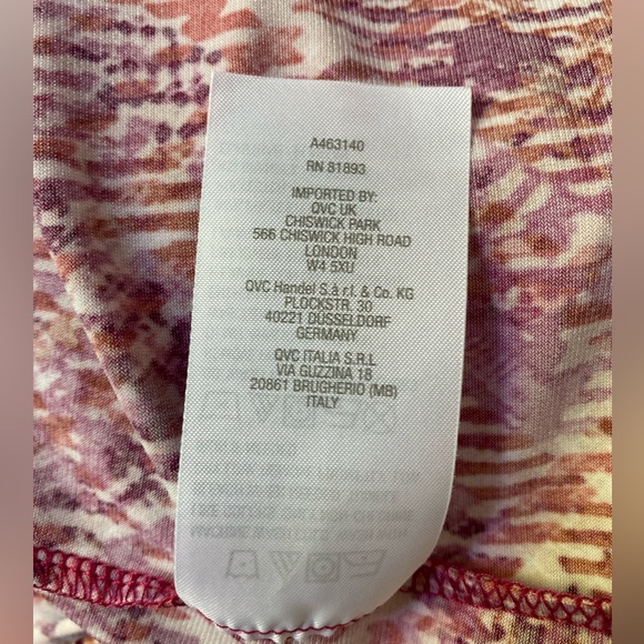 Susan Graver Liquid Knit Deconstructed Plaid Houndstooth Print Long Sleeve VNeck - Picture 7 of 8